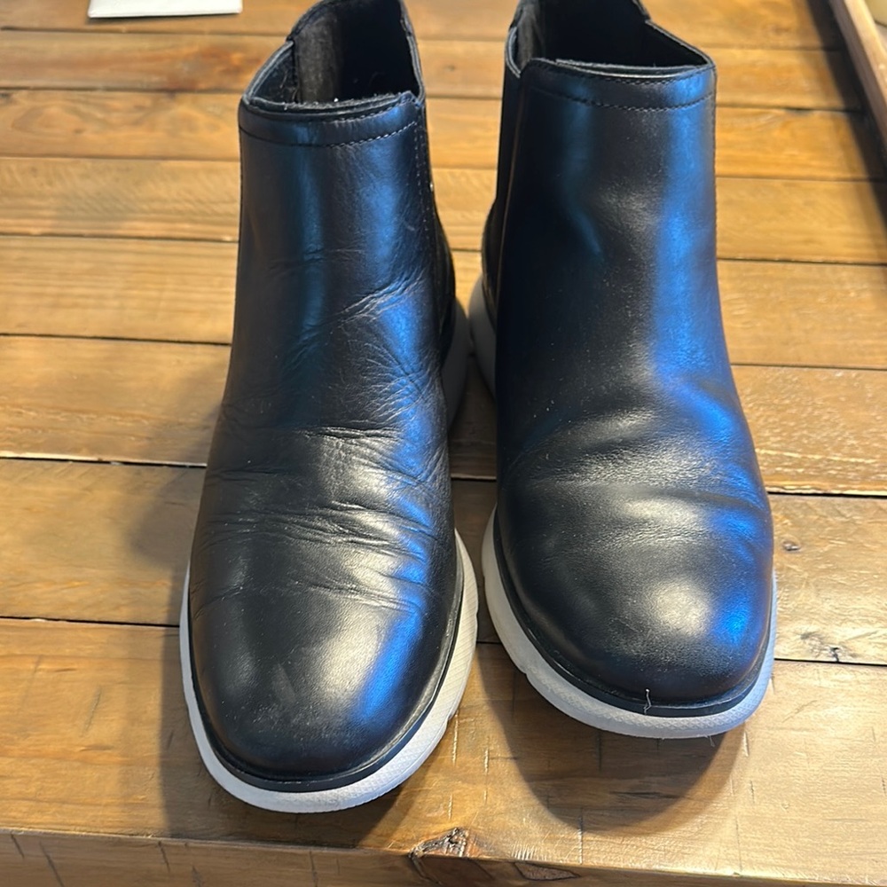 Cole Haan Black Ankle Boots with Thick Soles